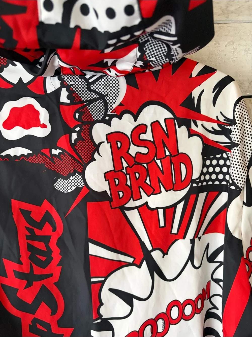 Reason Comic Book Print hooded windbreaker - Picture 3 of 8